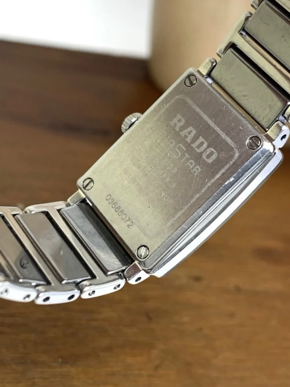 Rado Women's Watch 153.0488.3 Diastar Swiss Quartz Gray Titanium Tank 18mm - Picture 5 of 12